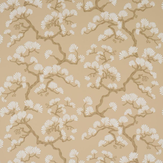 2020s Sample - Schumacher Hinata Wallcovering In Neutral For Sale - Image 5 of 5