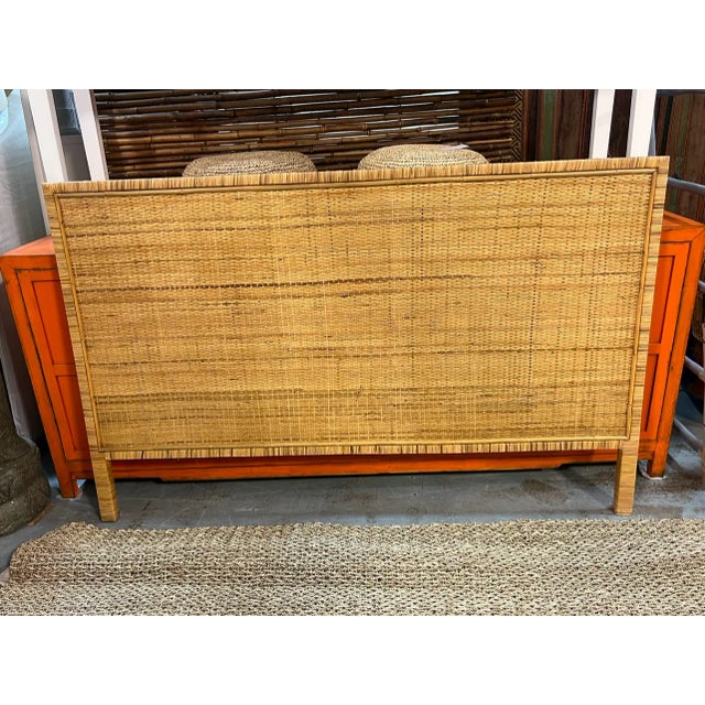 California King Rattan Headboard Chairish