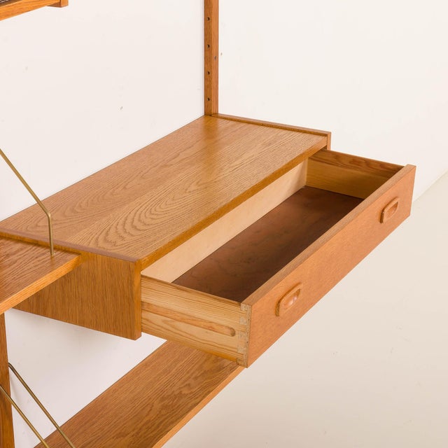 Scandinavian Oak Wall Unit by Preben Sørensen for PS System, Denmark, 1970s For Sale - Image 11 of 18