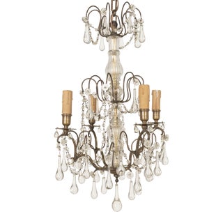 French Louis XV Style Crystal Chandelier For Sale