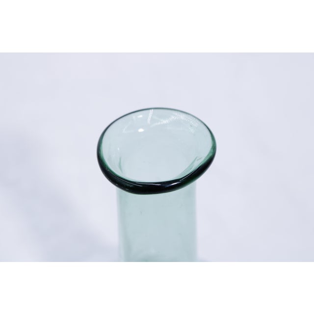 Antique Pair of Hand Blown Glass Bottle Vases For Sale - Image 4 of 13