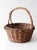 Farmhouse Vintage Rustic Woven Willow Basket With Handle For Sale - Image 3 of 13