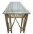 Neoclassical Vintage 78 In. Glass Top Wrought Iron Counter Height Table For Sale - Image 3 of 11