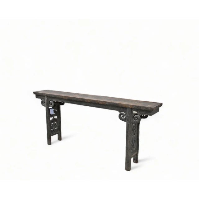 Wood Double Ruyi Altar Console Table For Sale - Image 7 of 11
