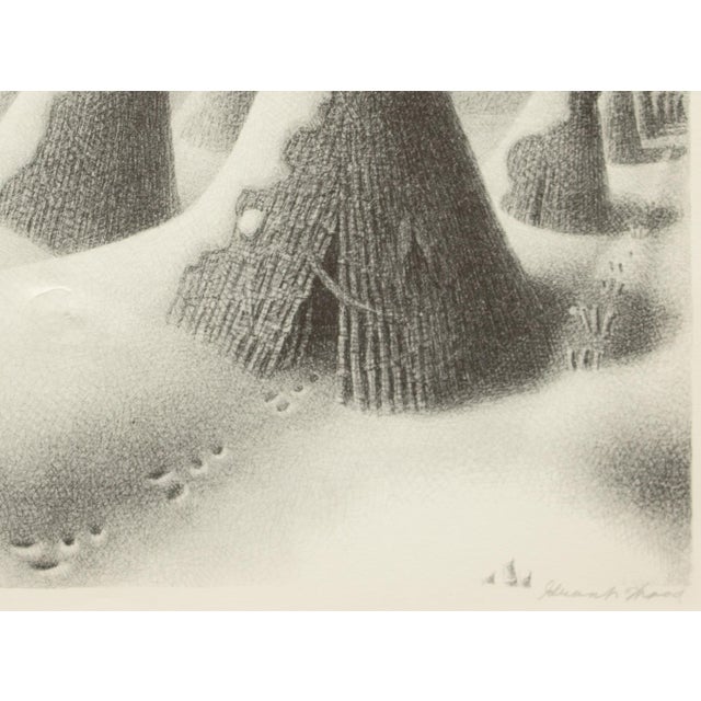 1930s 1939 After Grant Wood "January", First Edition Period Offset Lithograph For Sale - Image 5 of 10
