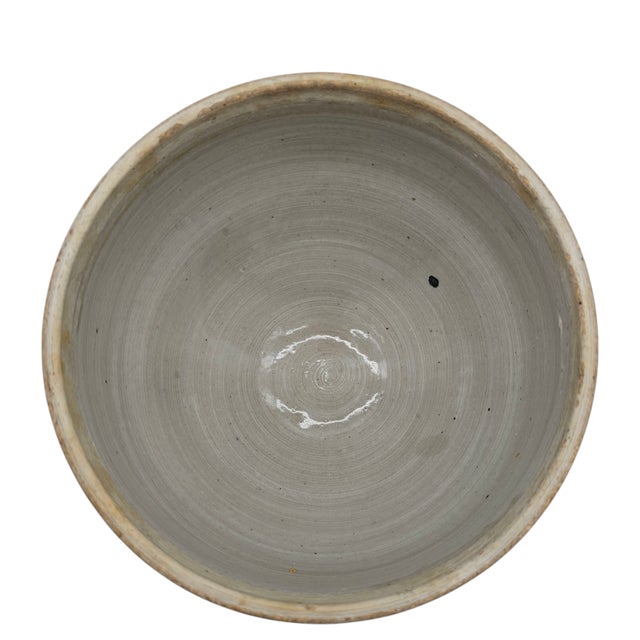 Ceramic Handmade Creek Studio Stoneware Covered Pot or Lidded Vessel With Abstract Impressions For Sale - Image 7 of 9