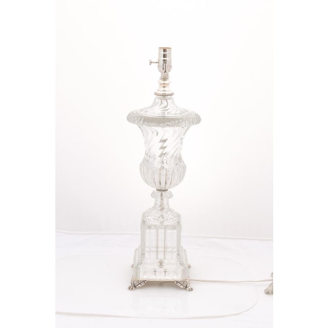 1940s Regency Baccarat Style Table Lamp, Attr. To Paul Hanson n.y. For Sale - Image 9 of 9