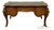 Vintage French Provincial Louis XV Burled Walnut & Kingwood Bureau Plat / Executive Desk W. Tooled Leather Top & Gilt Figural Mounts For Sale