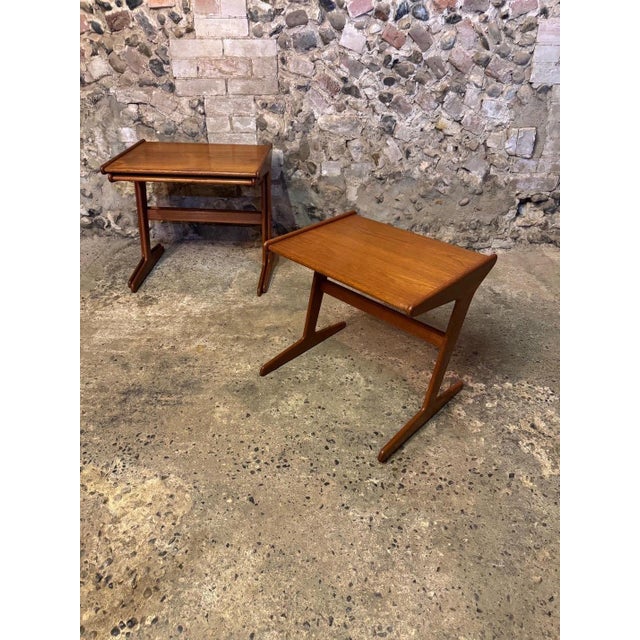 Vintage Danish Teak Nesting Tables by Mogens Kold, 1960, Set of 3 For Sale - Image 12 of 18