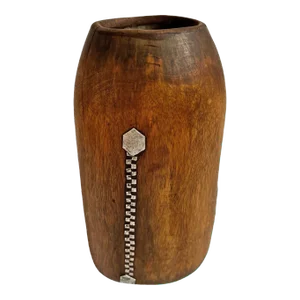 Vintage Wood Tutsi Jar