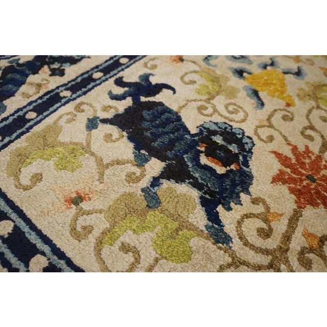 Early 20th Century Chinese Silk Carpet ( 4' x 7' - 122 x 215 cm ) For Sale - Image 12 of 12