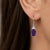 Minimalistic Amethyst Earrings, Silver, Gold, Pair For Sale - Image 6 of 8