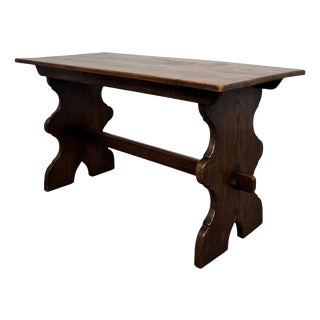Antique English Oak Refectory Dining Table For Sale