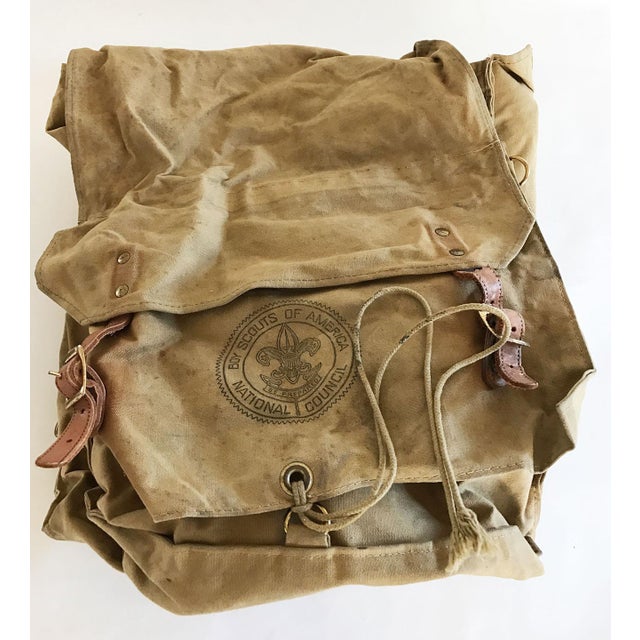 Vintage Boy Scout Canvas Backpack With Mess Kit & Canteen Chairish