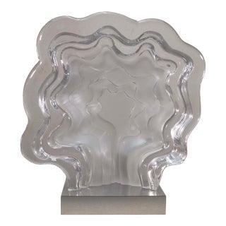 Jean Pierre Demarchi for Daum L'Homme Aborescant Signed Crystal Glass Sculpture For Sale