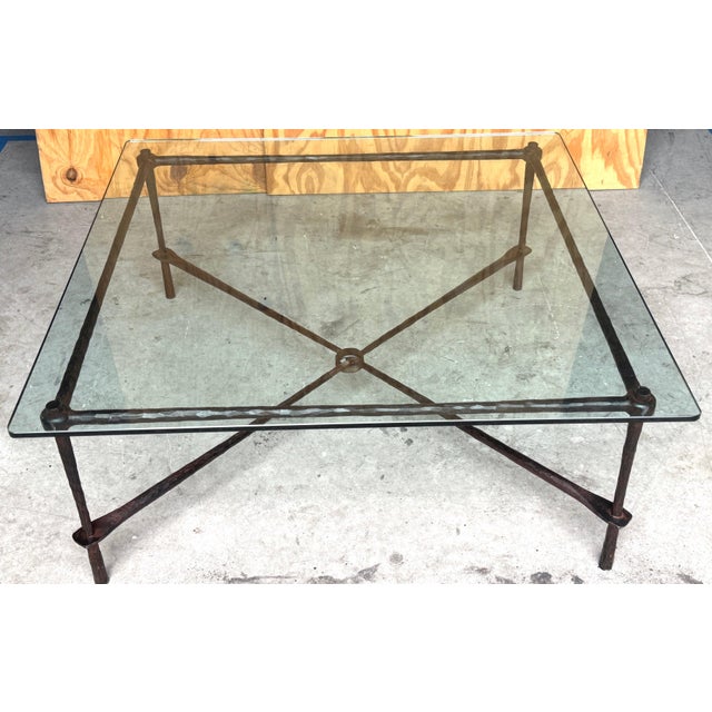 Modern Hand-Hammered Iron Coffee Table, Giovanni Banci for Hermès For Sale - Image 12 of 14