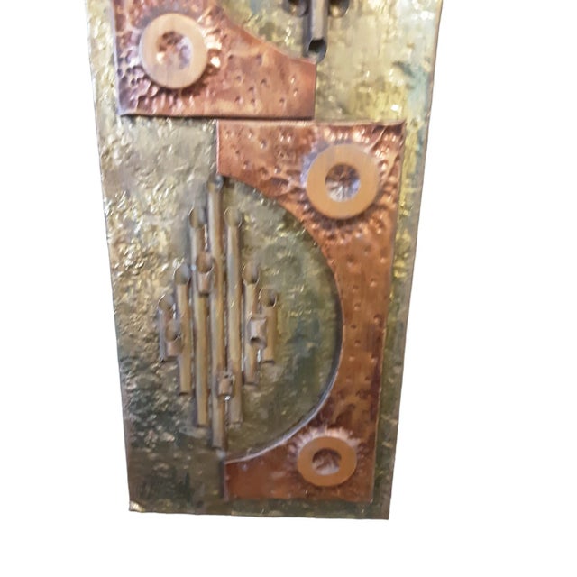 Abstract Mid 20th Century Brutalist Copper Wall Sculpture For Sale - Image 3 of 6