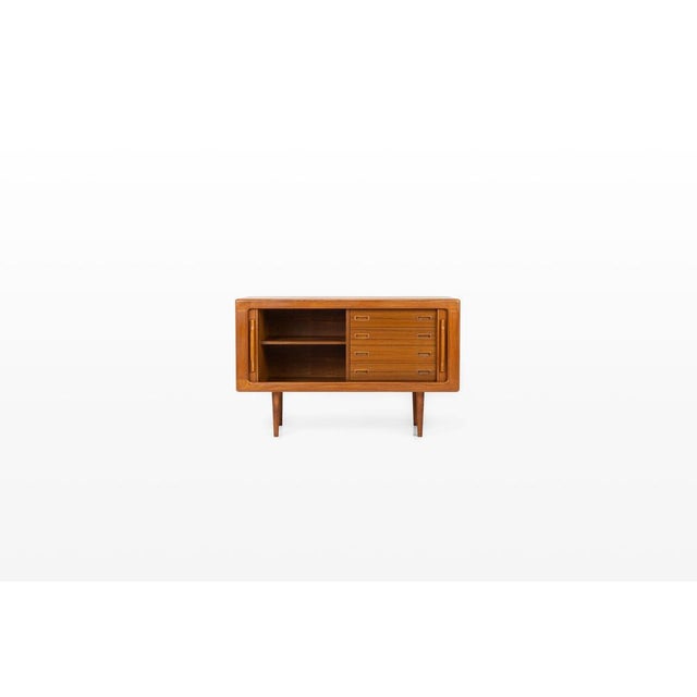 Mid-Century Modern Danish Teak Sideboard with Tambour Doors and Drawers, 1960s For Sale - Image 3 of 14