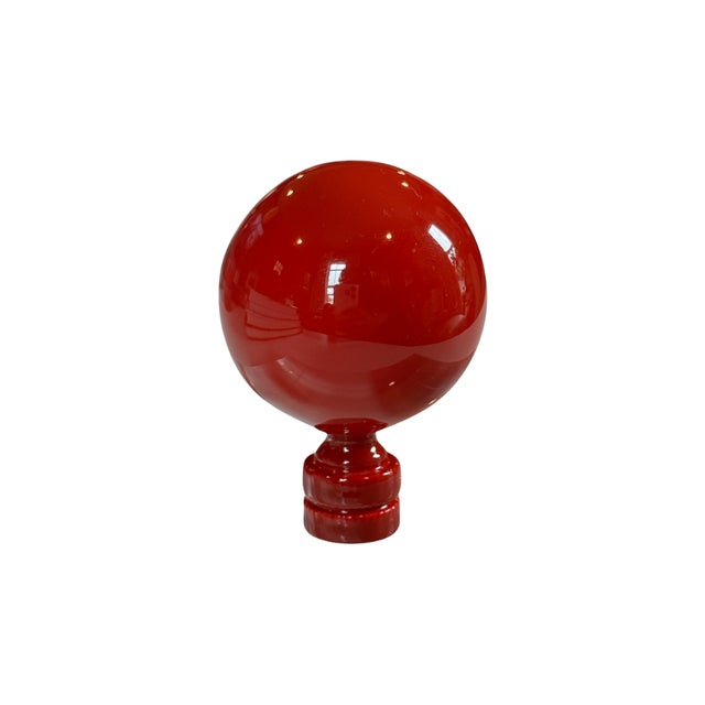 This hand-lacquered lamp finial by Dressing Rooms Interiors Studio features a high-gloss Persimmon finish designed to add...