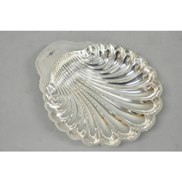Vintage Mid Century Modern Wm Rogers Silver Plated Clam Shell Serving Dish For Sale - Image 9 of 9