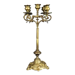 19th Century French Bronze 5 Arm Candelabra Louis XVI Style
