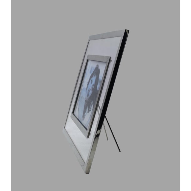 Acrylic Glass and Nickel-Plated Brass Photo Frame from Gabriella Crespi, Italy For Sale - Image 14 of 14