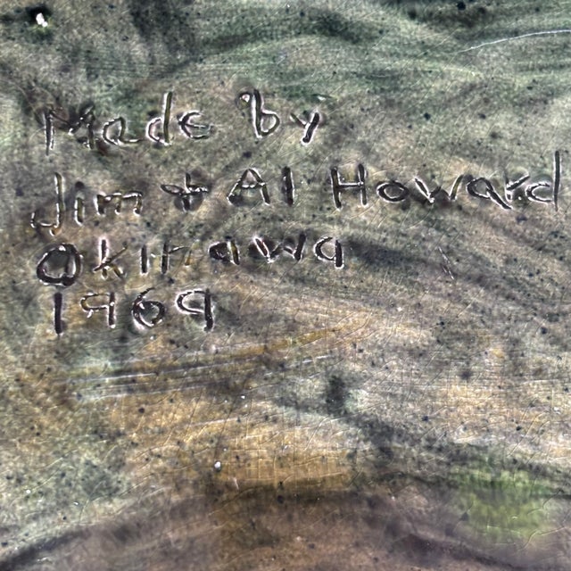 1969 Mid-Century Modern Glazed Ceramic Ashtray / Catchall For Sale - Image 11 of 12