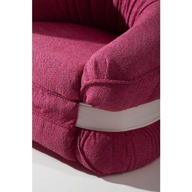 Premiere Armchairs in Pink Bouclé from Adriano Piazzesi, 1970s, Set of 2 For Sale - Image 6 of 13