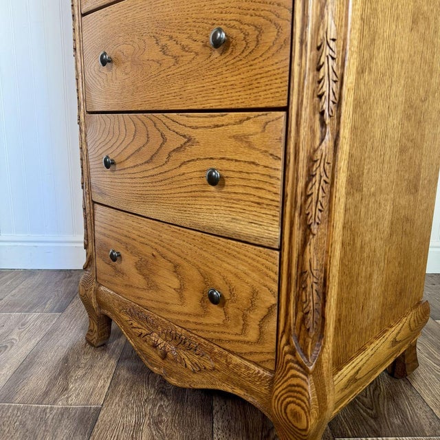 Brown Vintage Oak Lingerie Chest of Drawers- Oakwood Interiors Versailles Collection For Sale - Image 8 of 12