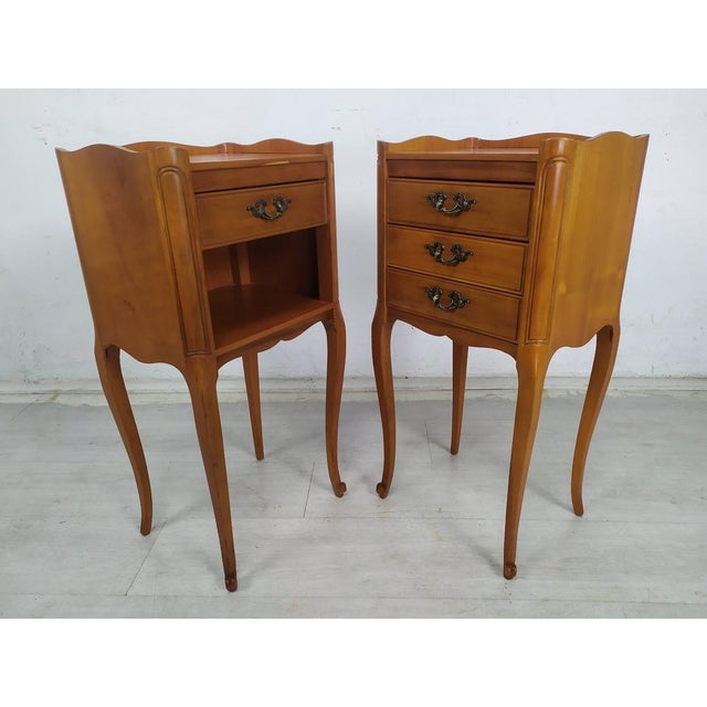 Louis XV Nightstands, 1970s, Set of 2 For Sale - Image 3 of 18