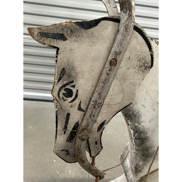 Antique Wooden Rocking Horse For Sale In Austin - Image 6 of 12