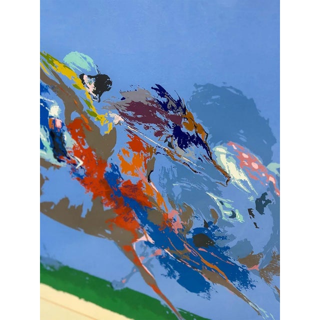 Abstract Abstract Limited Edition Leroy Neiman Serigraph of an Equestrian For Sale - Image 3 of 8