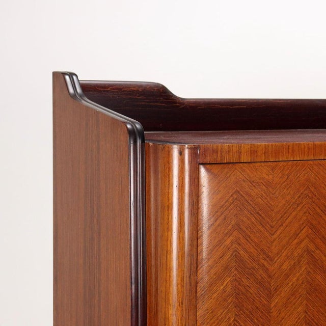 Wood Vintage Cabinet in Exotic Wood, Italy, 1960s For Sale - Image 7 of 16