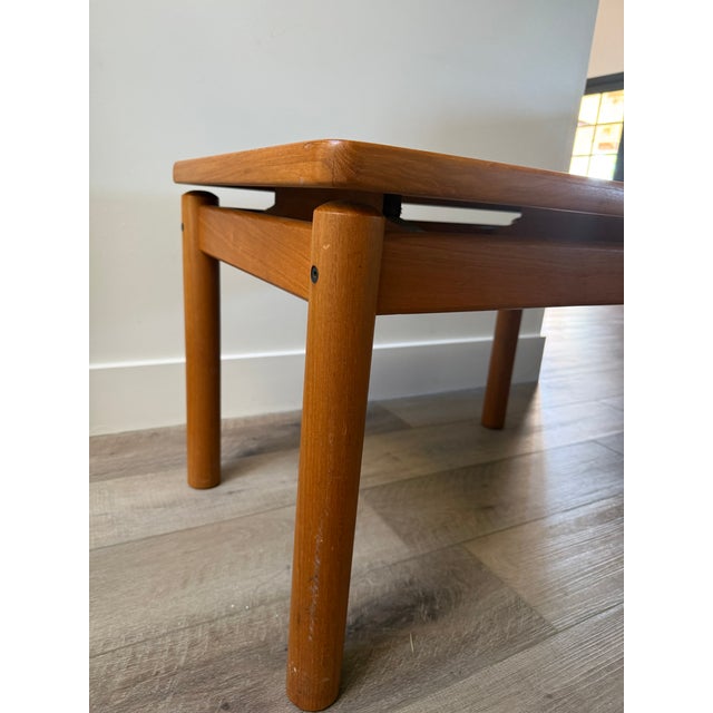 Trioh Møbelfabrik Solid Teak Side Table — Made in Denmark, 1983 A beautifully preserved example of Scandinavian Modern...