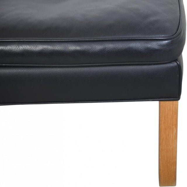 Vintage Stool in Black Leather by Børge Mogensen, 2020 For Sale - Image 5 of 10