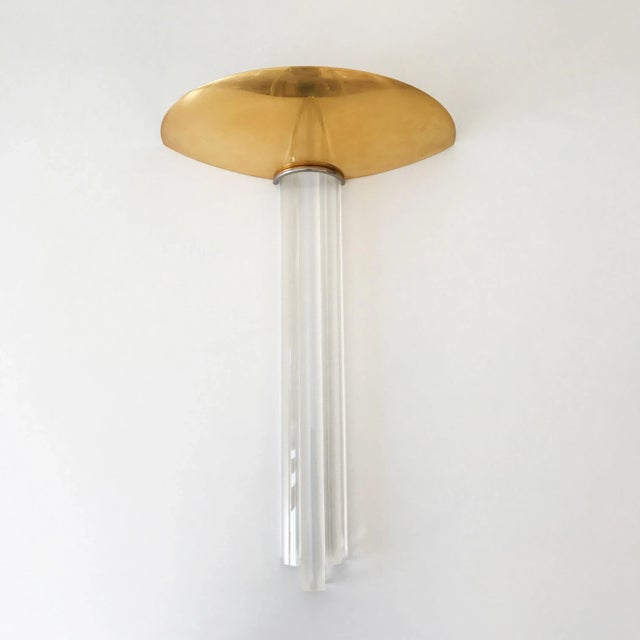 Brass and Acrylic Glass Wall Lights, 1980s, Set of 3 For Sale - Image 13 of 13
