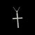 Traditional Natural Diamond Cross Pendant 17" Chain 14k White Gold 0.41 TCW Certified For Sale - Image 3 of 11