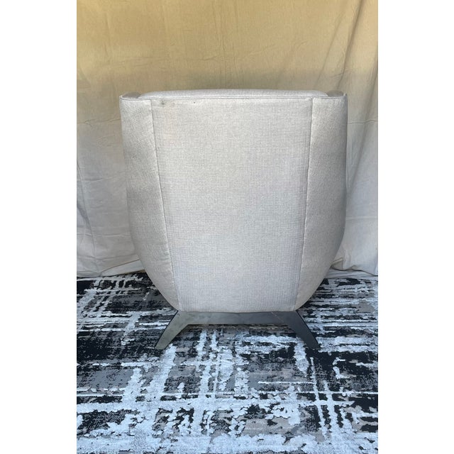 Authentic Precedent "Jasper" High-Back Accent Chair For Sale - Image 4 of 5