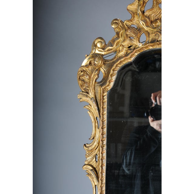 Venetian Baroque Ornately Gilded Wall Mirror, 19th Century For Sale - Image 14 of 18