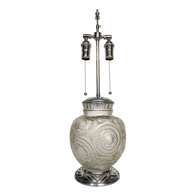 French Art Deco Table Lamp by Sabino For Sale