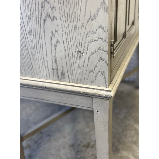 Ethan Allen Carys Sun Washed Grey Bar Cabinet For Sale - Image 12 of 12