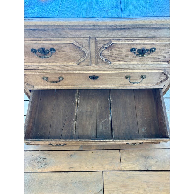Brown Louis XIV Antique Oak Dresser For Sale - Image 8 of 9