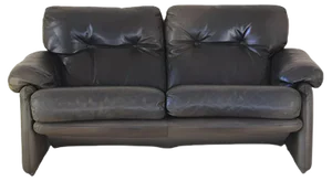 Italian Brown Leather Coronado Sofa by Tobia & Afra Scarpa for B&B Italia / C&B Italia, 1980s