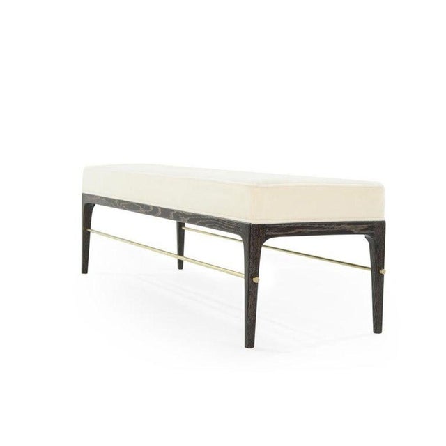 Linear Bench in Black Ceruse Series 48 by Stamford Modern For Sale In New York - Image 6 of 18