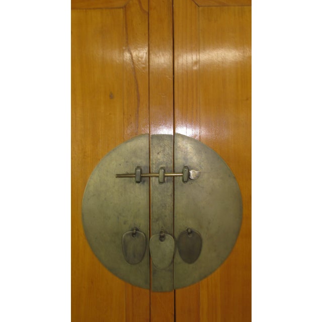 Bronze Classical Late 19th Century Antique Chinese Armoire For Sale - Image 8 of 12