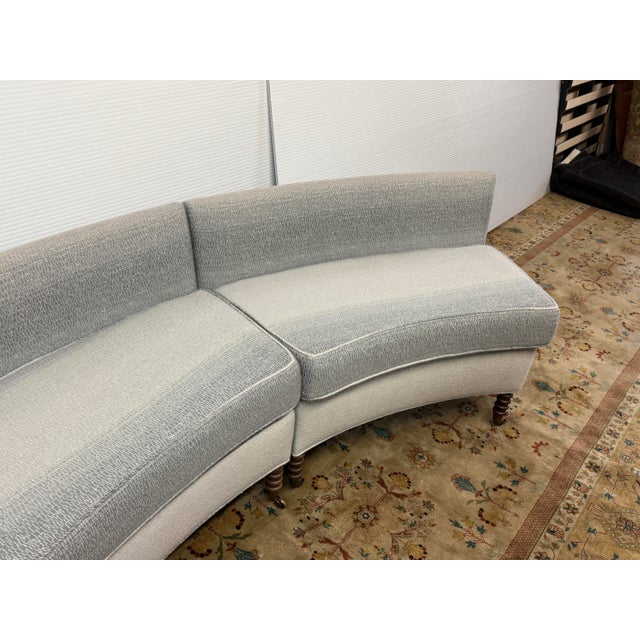 Ombre Curved Sectional/Bench, Bespoke For Sale - Image 10 of 12