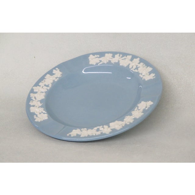 Wedgwood Etruria and Barlaston Queensware Blue White Ceramic Ashtray Dish For Sale - Image 9 of 10