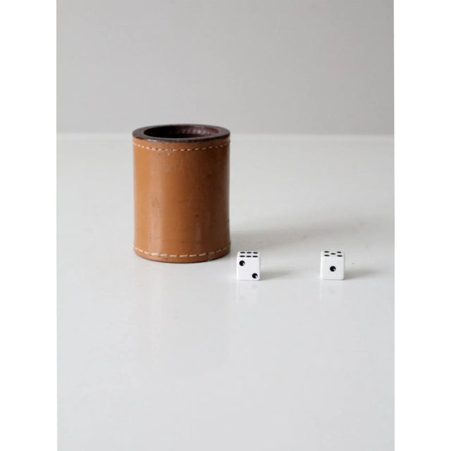 Vintage Leather Dice Cup Set For Sale - Image 12 of 12