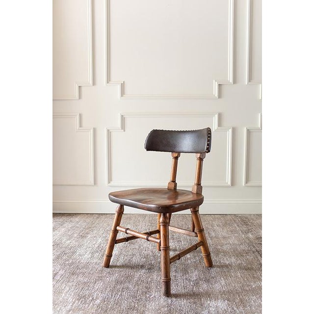 Mid-Century Dixie Furniture Pub Chairs and Matching Faux Bamboo Hexagonal Game Table Set For Sale - Image 16 of 18