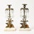 Antique Brass Spaniel Dog Candle Holders With Marble Base and Crystals For Sale - Image 11 of 16